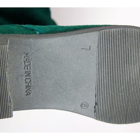 Jack Sprat Womens Houston Hunter Green Mid-Calf Suede Scrunch Boots Size 7 - Picture 4 of 12